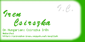 iren csirszka business card